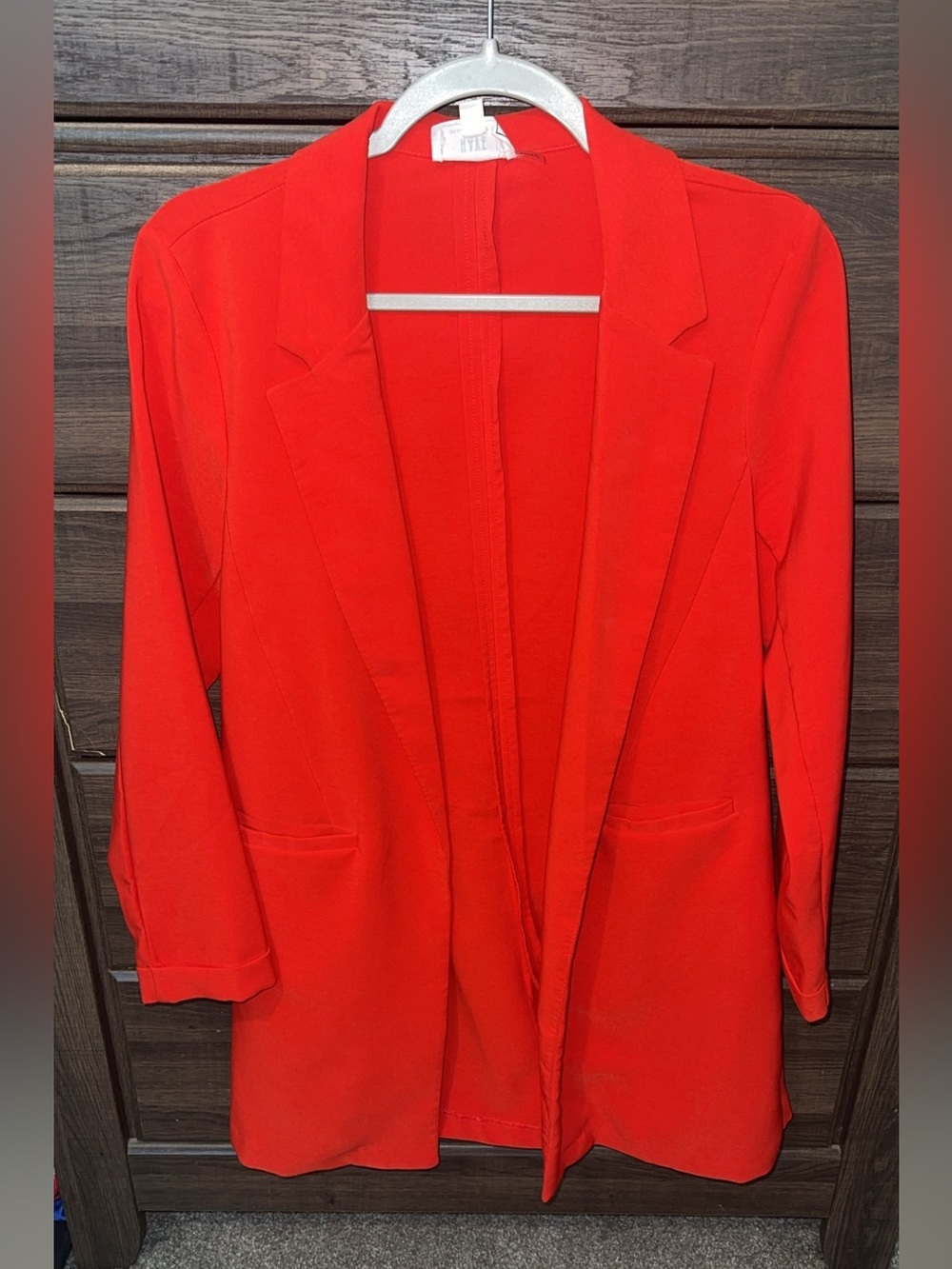 Have Bright Red Open-Front Women's Blazer